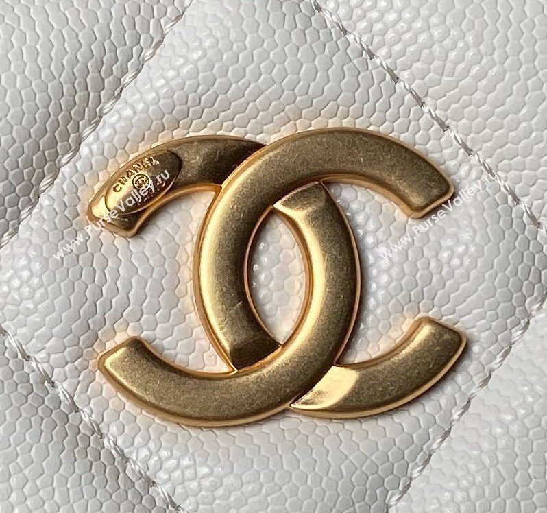 Chanel Grained Calfskin Small Shopping Bag AS4940 White 2024 (yezi-240627070)
