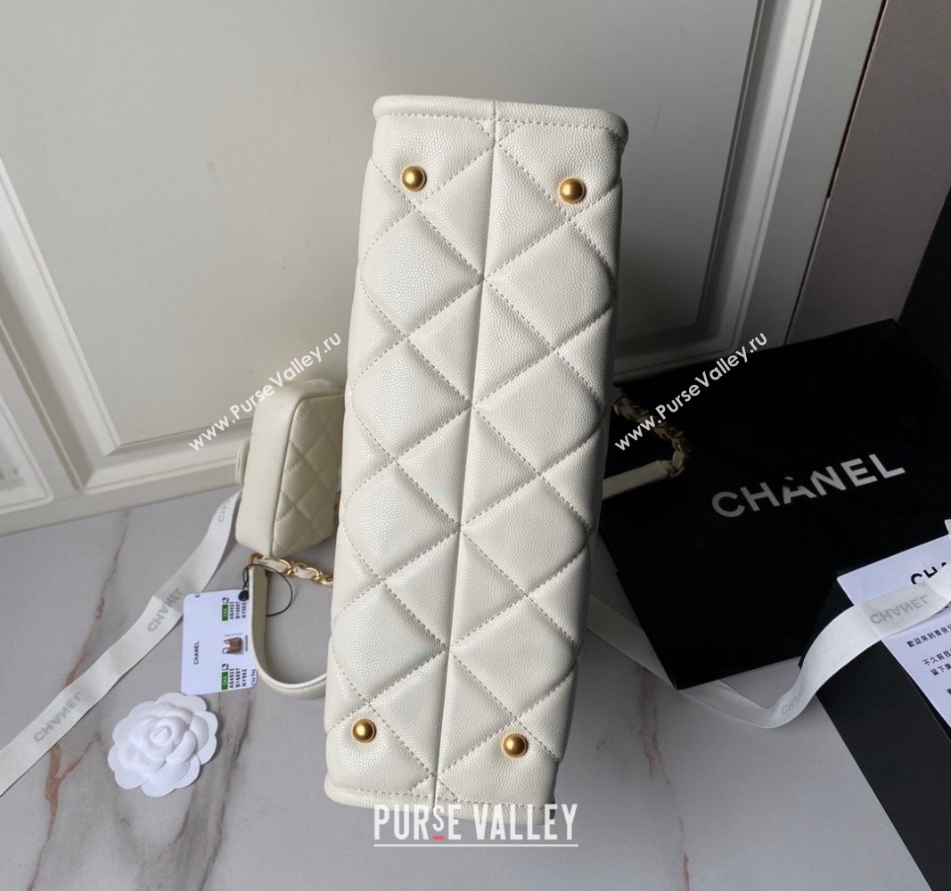 Chanel Grained Calfskin Small Shopping Bag AS4940 White 2024 (yezi-240627070)