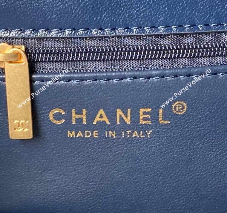 Chanel Lambskin Square Small Flap Bag AS3587 Blue 2024 (yezi-240627075)