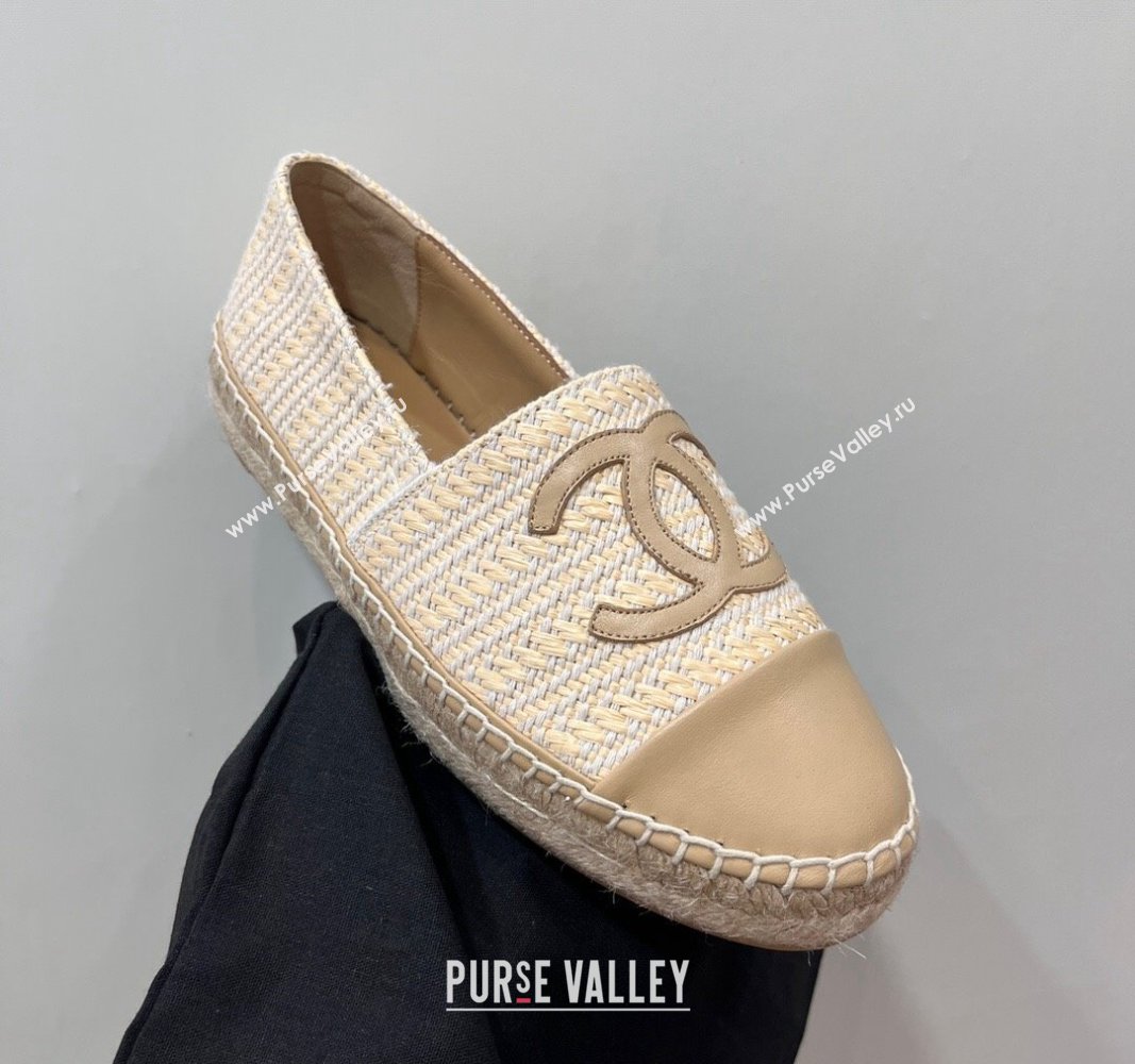 Chanel Braided Espadrilles Flat Beige 2 2024 0723002 (SS-240723004)