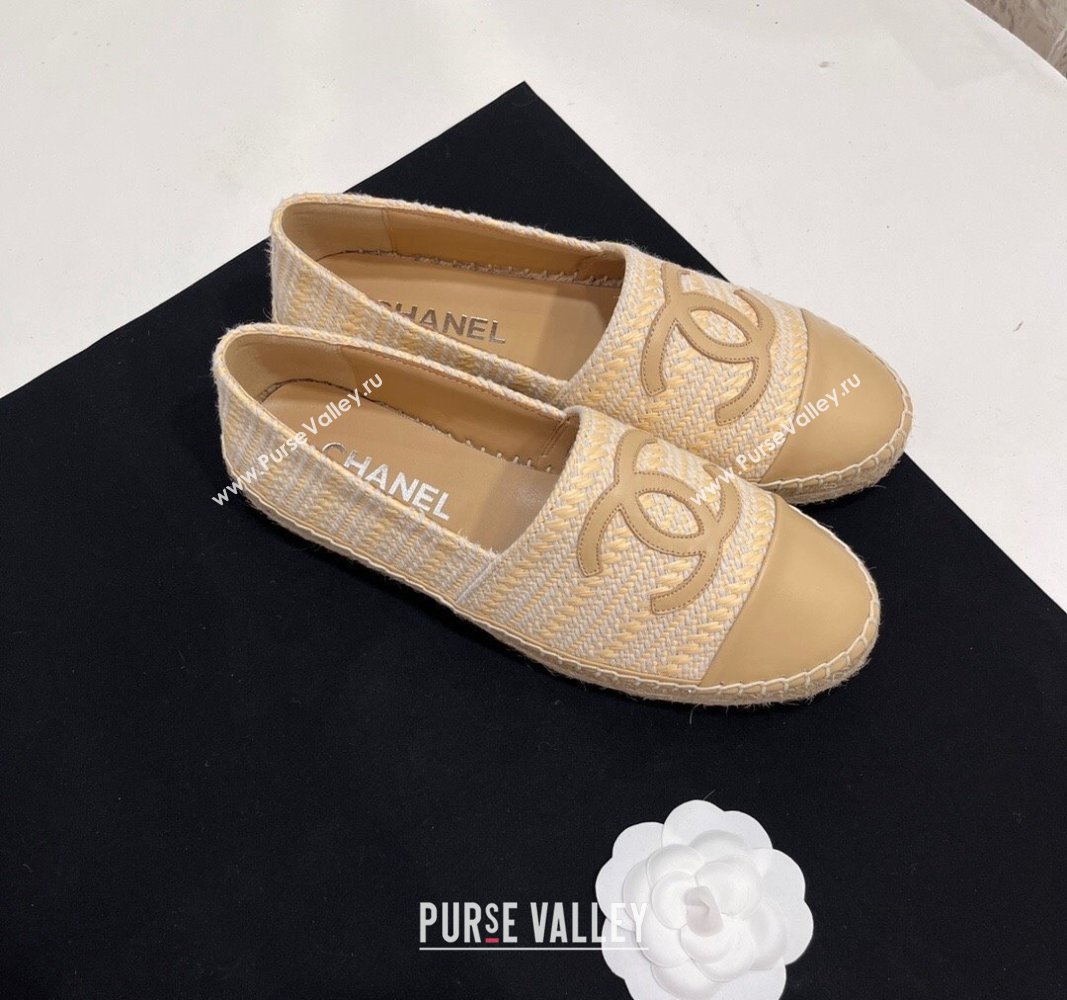 Chanel Braided Espadrilles Flat Beige 2 2024 0723002 (SS-240723004)