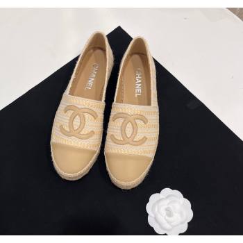 Chanel Braided Espadrilles Flat Beige 2 2024 0723002 (SS-240723004)