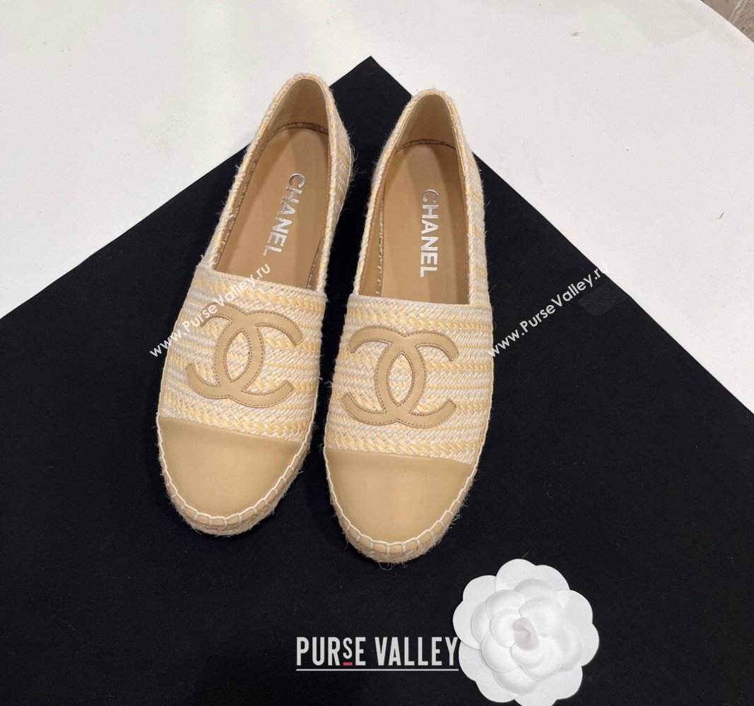 Chanel Braided Espadrilles Flat Beige 2 2024 0723002 (SS-240723004)