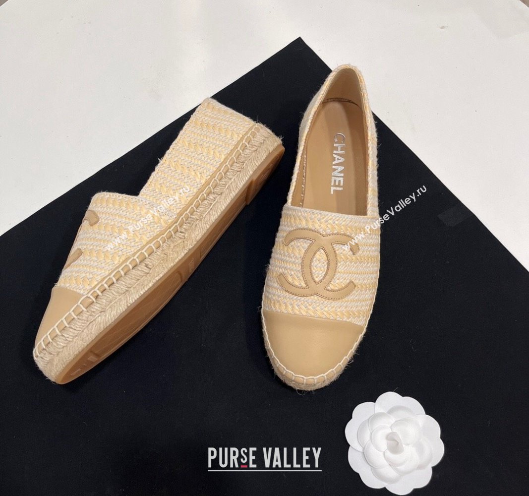 Chanel Braided Espadrilles Flat Beige 2 2024 0723002 (SS-240723004)