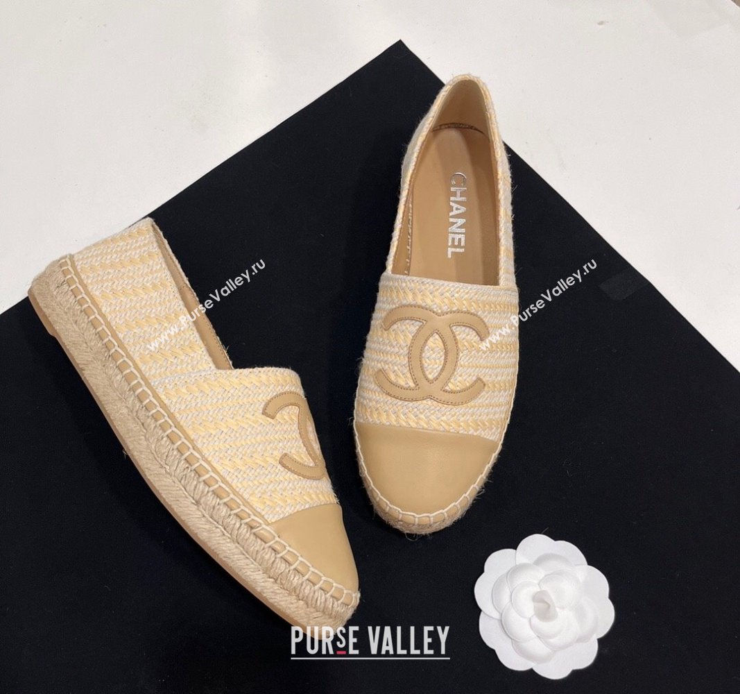 Chanel Braided Espadrilles Flat Beige 2 2024 0723002 (SS-240723004)