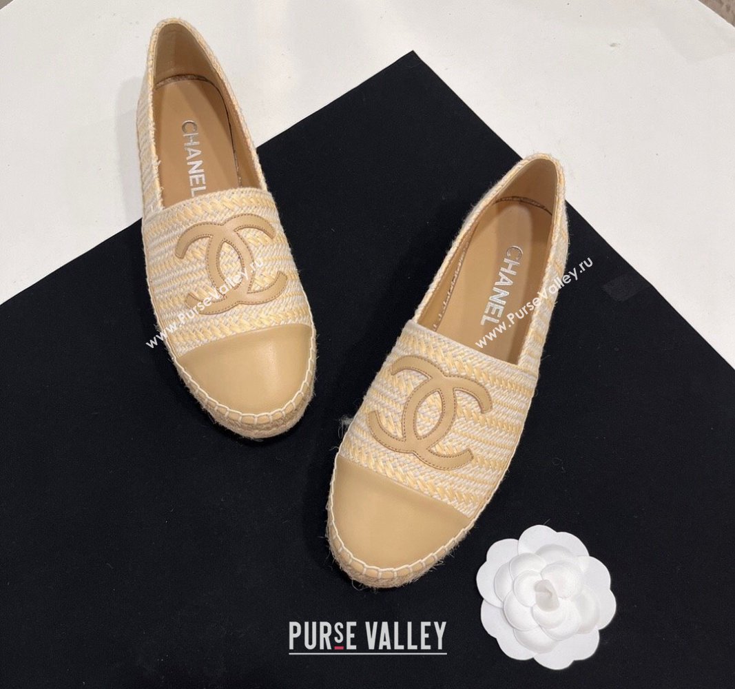 Chanel Braided Espadrilles Flat Beige 2 2024 0723002 (SS-240723004)