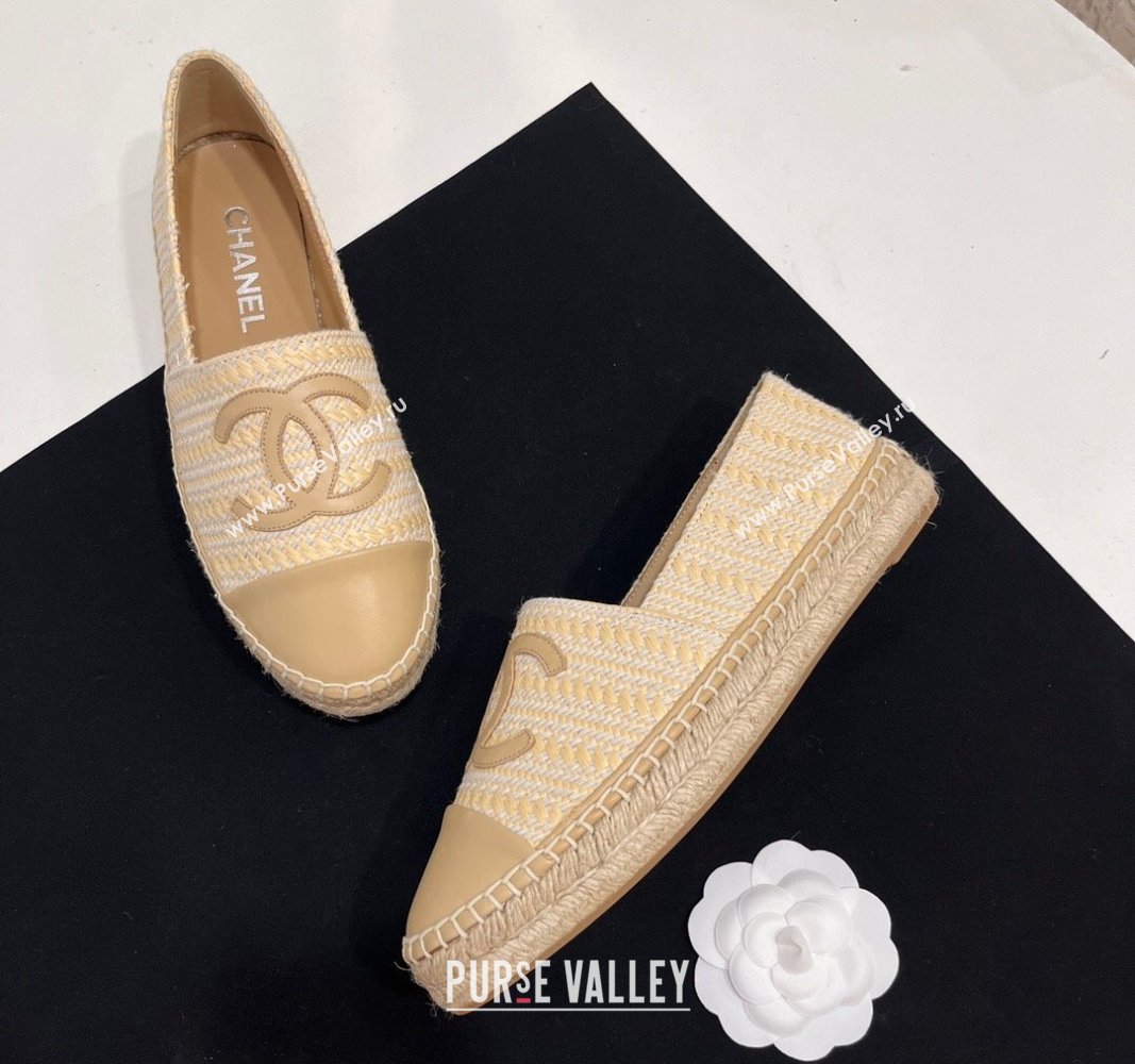 Chanel Braided Espadrilles Flat Beige 2 2024 0723002 (SS-240723004)