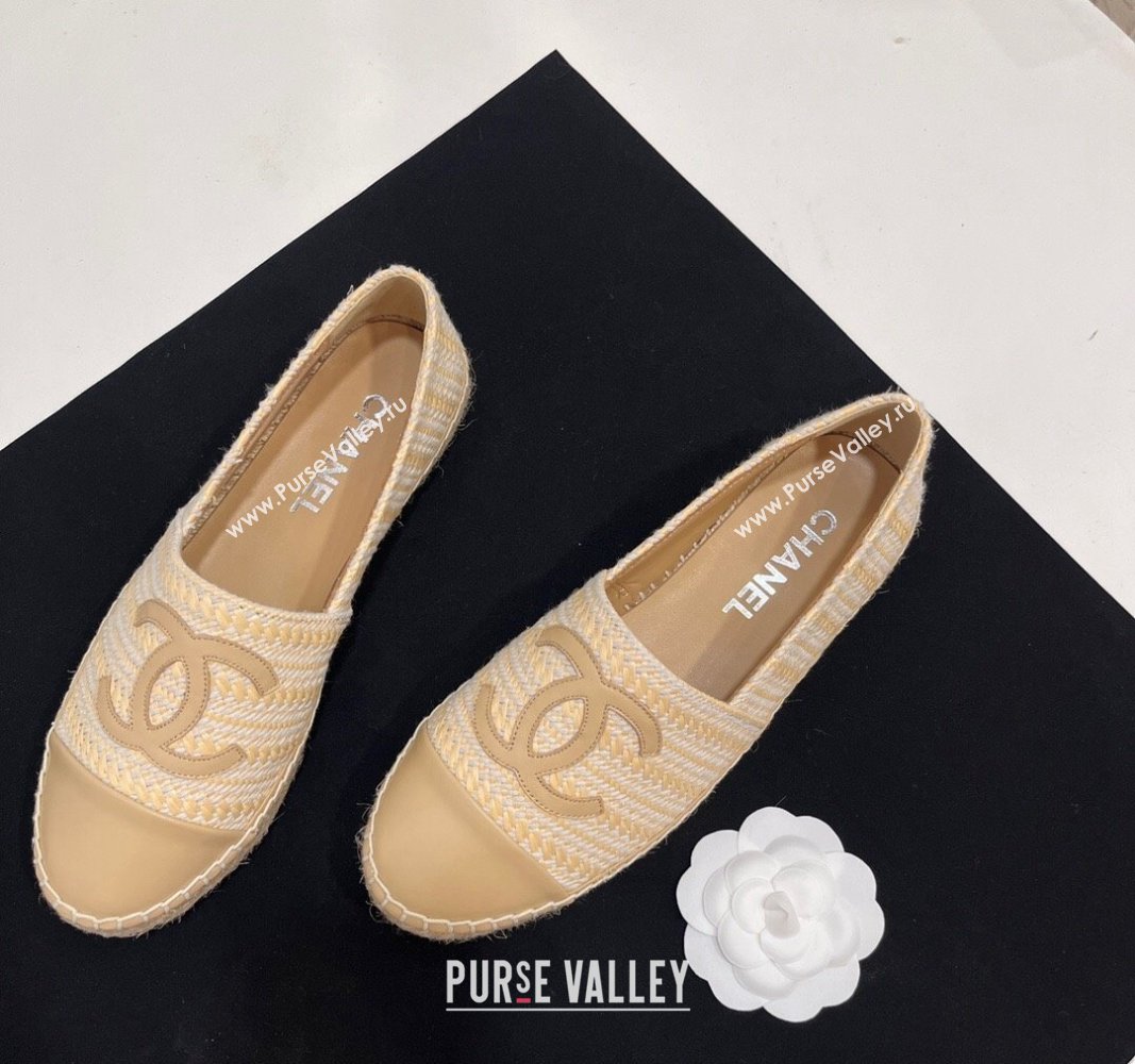 Chanel Braided Espadrilles Flat Beige 2 2024 0723002 (SS-240723004)