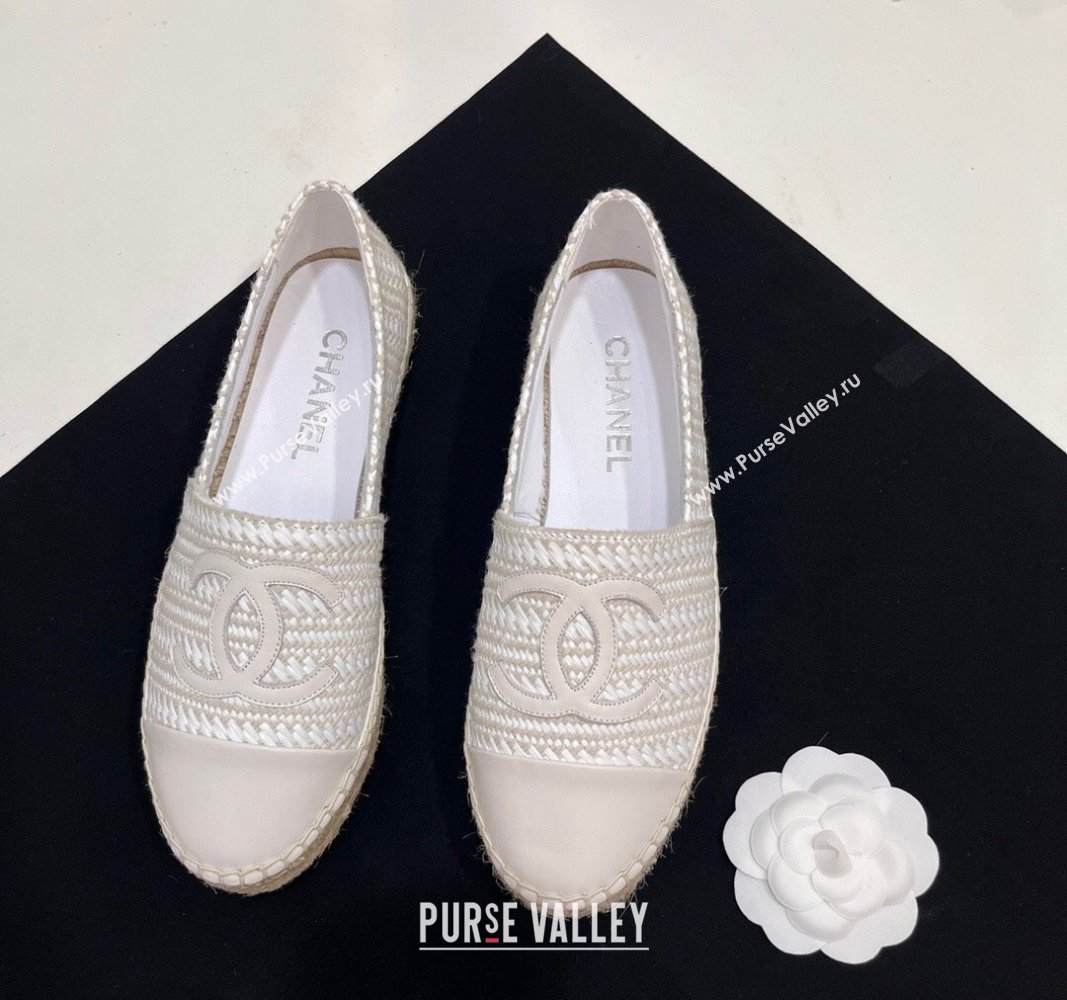 Chanel Braided Espadrilles Flat Pale Grey 2024 0723002 (SS-240723005)