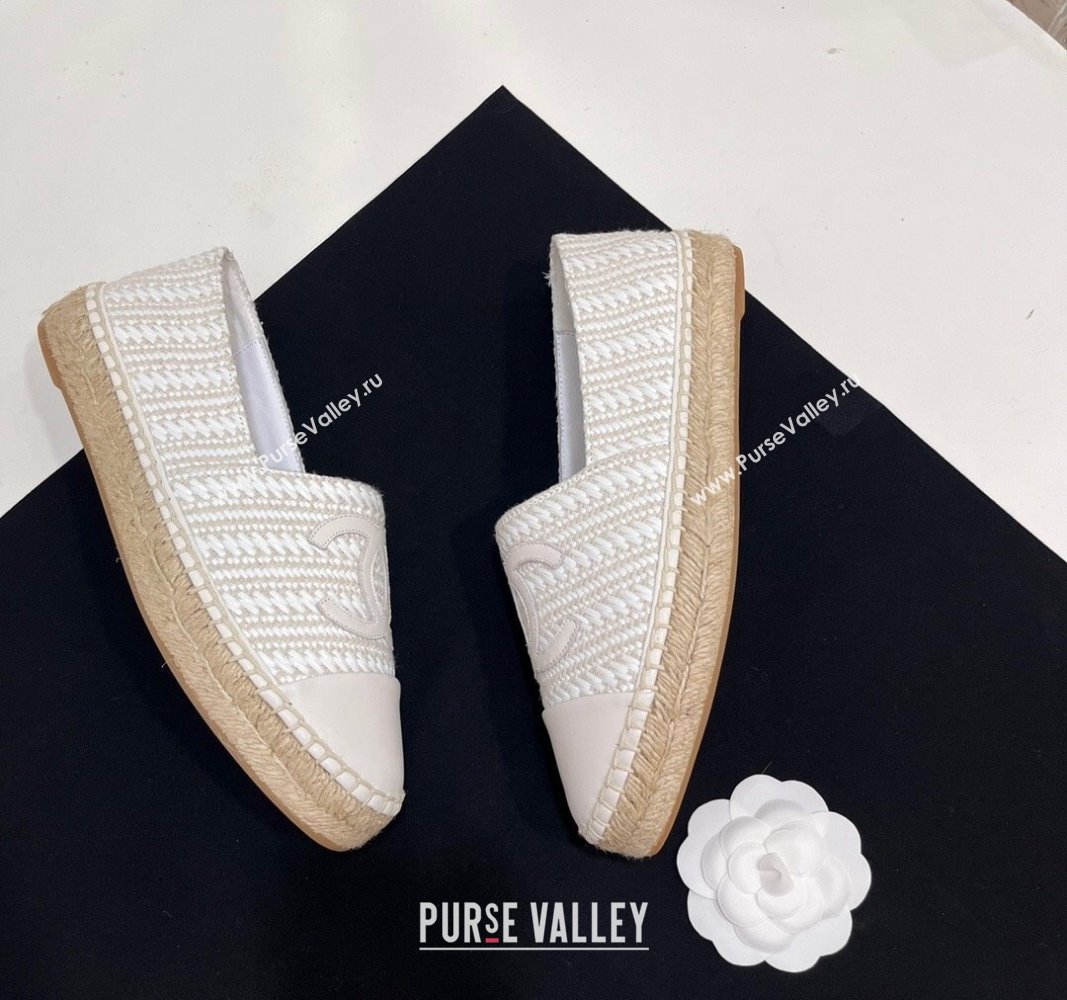 Chanel Braided Espadrilles Flat Pale Grey 2024 0723002 (SS-240723005)