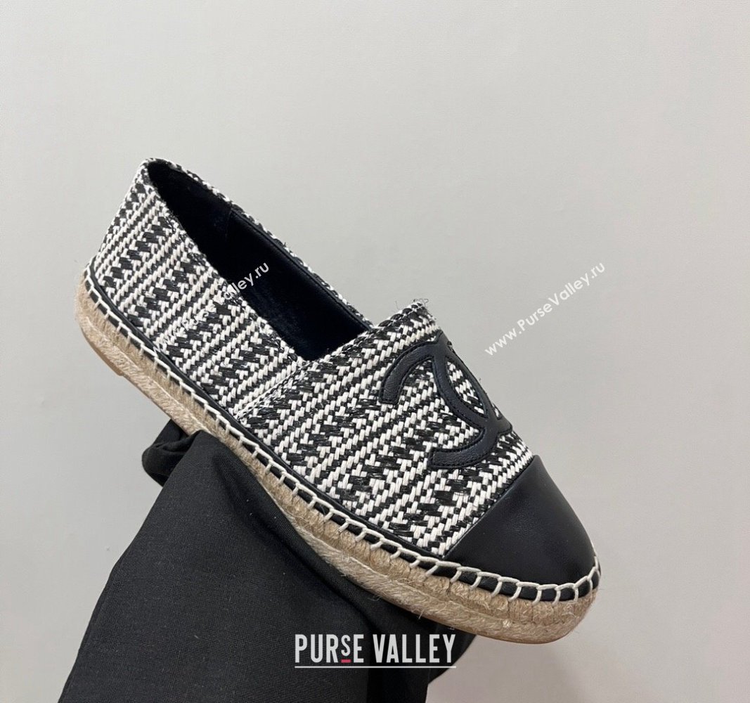 Chanel Braided Espadrilles Flat Black 2024 0723002 (SS-240723007)