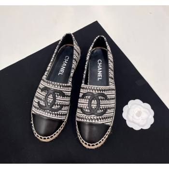 Chanel Braided Espadrilles Flat Black 2024 0723002 (SS-240723007)