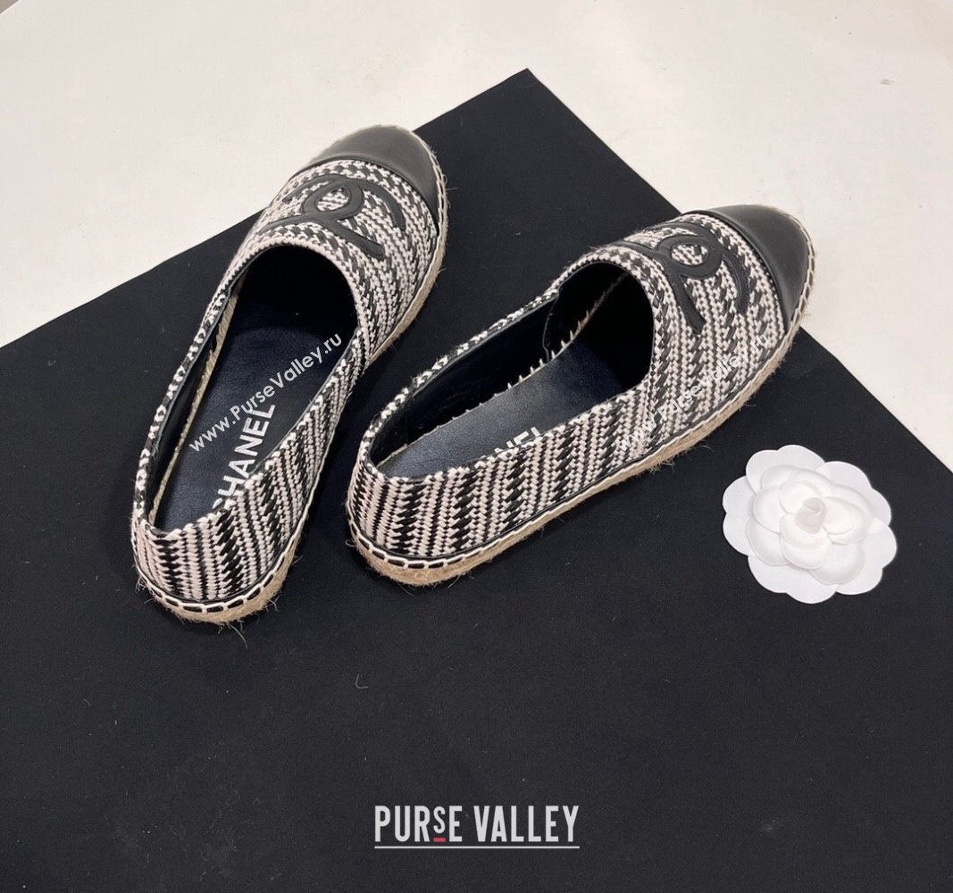 Chanel Braided Espadrilles Flat Black 2024 0723002 (SS-240723007)