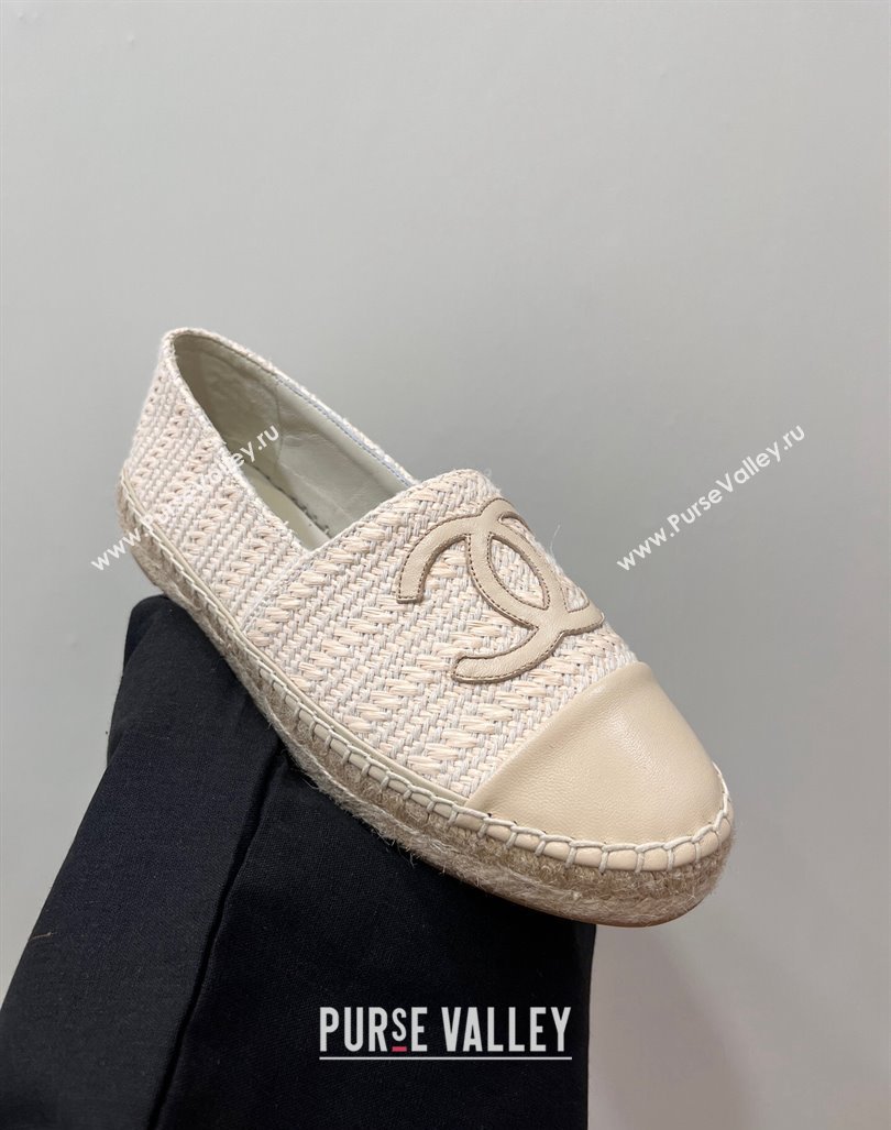 Chanel Braided Espadrilles Flat Light Beige 2024 0723002 (SS-240723008)