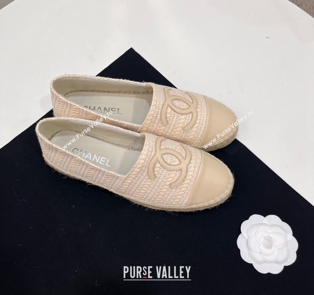 Chanel Braided Espadrilles Flat Light Beige 2024 0723002 (SS-240723008)