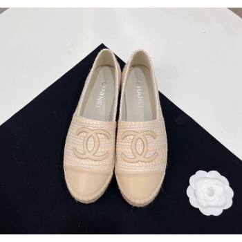 Chanel Braided Espadrilles Flat Light Beige 2024 0723002 (SS-240723008)