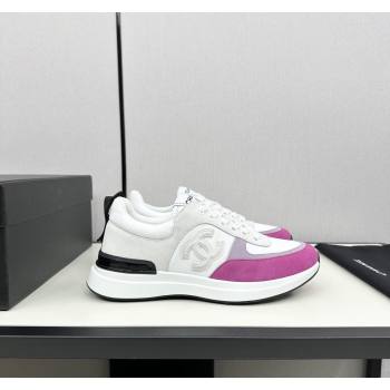 Chanel Fabric Suede Sneakers White/Purple 2024 072305 (KL-2407230048)