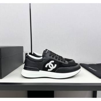 Chanel Mesh Grained Calfskin Sneakers Black2 2024 072305 (KL-2407230049)