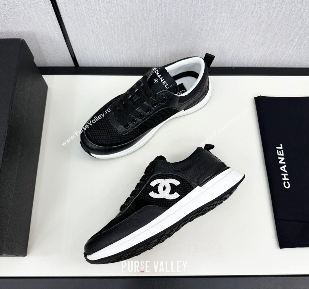 Chanel Mesh Grained Calfskin Sneakers Black2 2024 072305 (KL-2407230049)