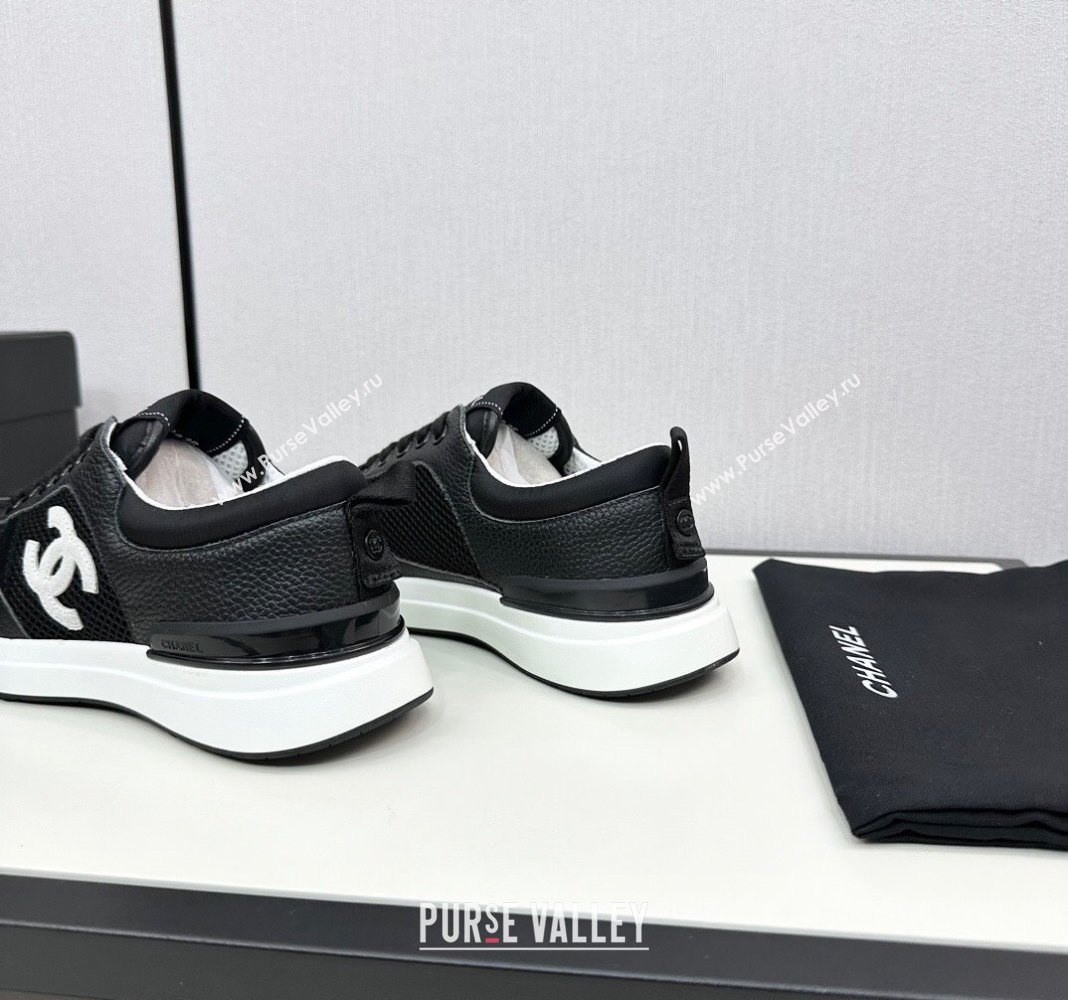 Chanel Mesh Grained Calfskin Sneakers Black2 2024 072305 (KL-2407230049)