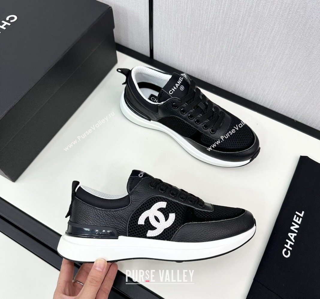 Chanel Mesh Grained Calfskin Sneakers Black2 2024 072305 (KL-2407230049)