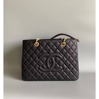 Chanel Grand Shopping Tote GST Bag in Grained Calfskin Black/Gold 2024 (YD-240807091)