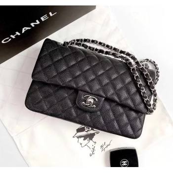 Chanel Classic Iridescent Grained Calfskin Medium Flap Bag A01112 Black 2024 (YD-240807095)