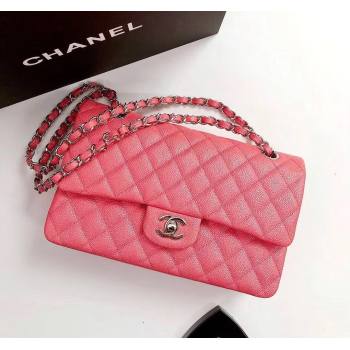 Chanel Classic Iridescent Grained Calfskin Medium Flap Bag A01112 Pink 2024 (YD-240807096)