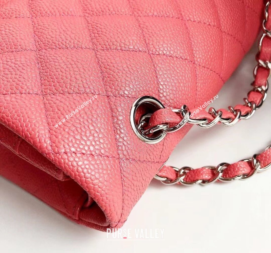 Chanel Classic Iridescent Grained Calfskin Medium Flap Bag A01112 Pink 2024 (YD-240807096)