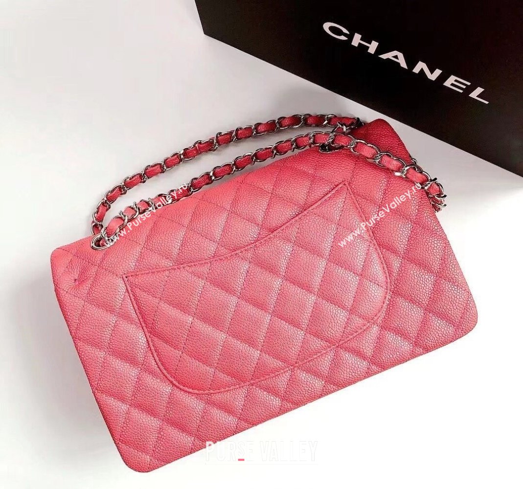 Chanel Classic Iridescent Grained Calfskin Medium Flap Bag A01112 Pink 2024 (YD-240807096)