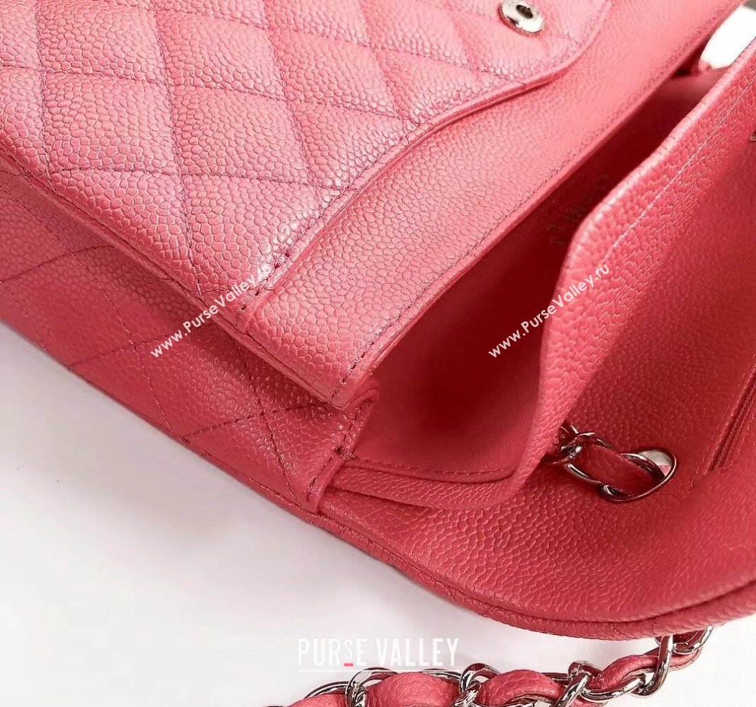 Chanel Classic Iridescent Grained Calfskin Medium Flap Bag A01112 Pink 2024 (YD-240807096)