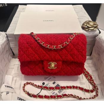 Chanel Classic Tweed Mini Flap Bag A69900 Red 2024 0808 (yezi-240808007)