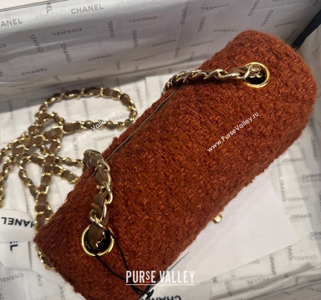 Chanel Classic Tweed Mini Flap Bag A69900 Brown 2024 0808 (yezi-240808008)