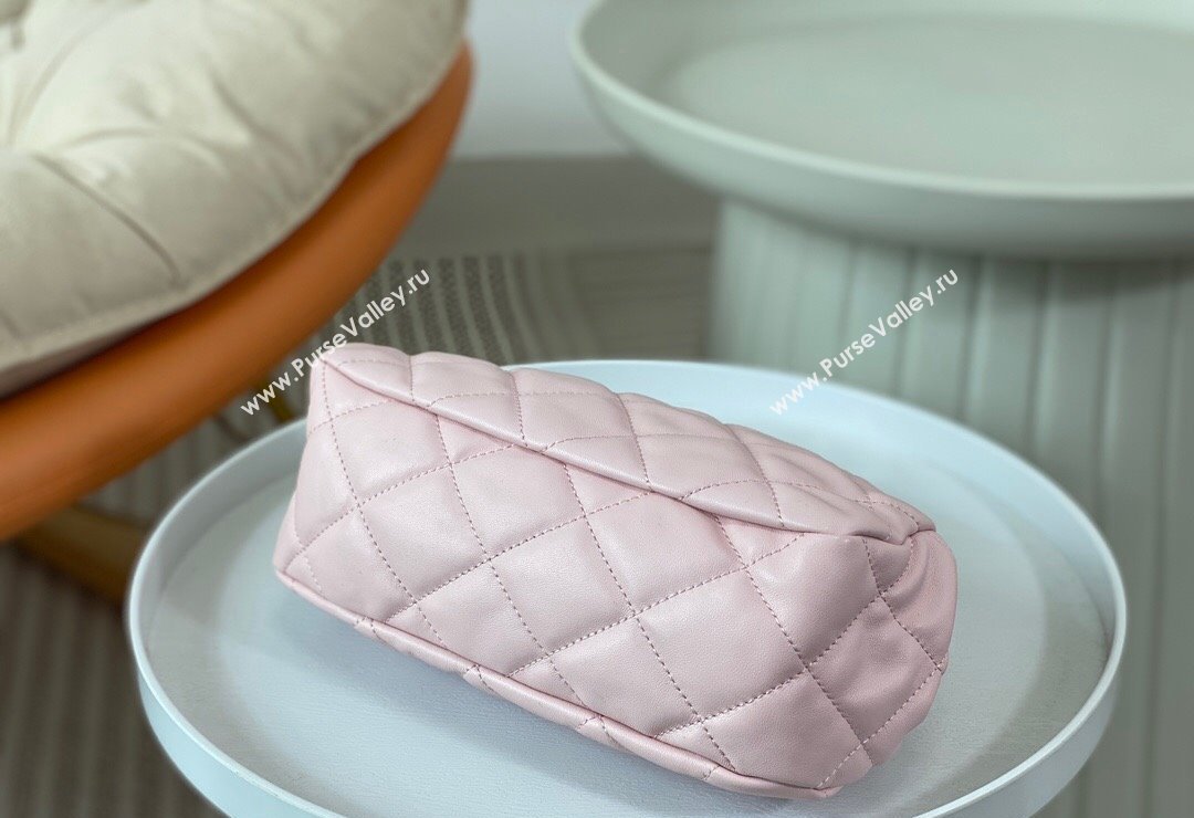 Chanel Lambskin Clutch with Chain AS4717 Light Pink 2024 (SM-240808002)