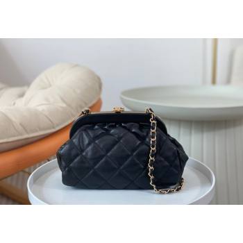 Chanel Lambskin Clutch with Chain AS4717 Black 2024 (SM-240808003)