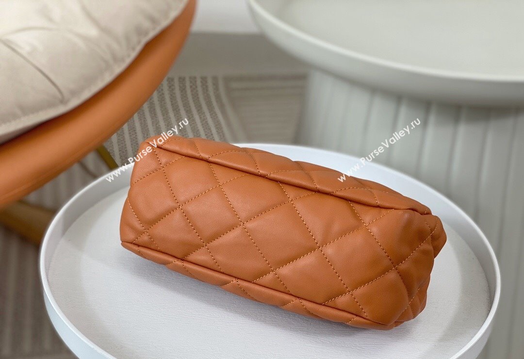 Chanel Lambskin Clutch with Chain AS4717 Light Brown 2024 (SM-240808001)