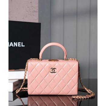 Chanel Lambskin Vanity Case Bag Light Pink 2025A (yezi-240808034)