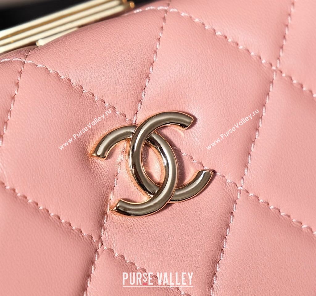 Chanel Lambskin Vanity Case Bag Light Pink 2025A (yezi-240808034)