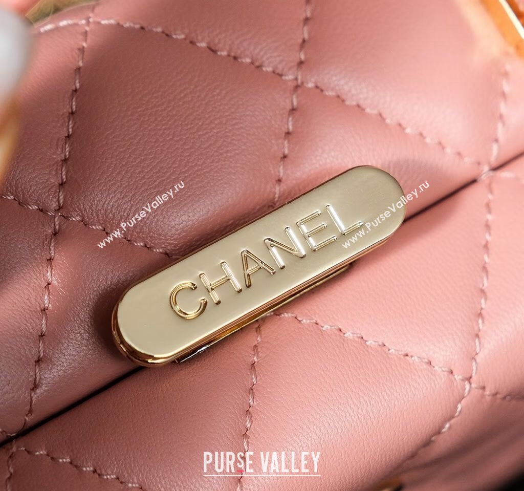 Chanel Lambskin Vanity Case Bag Light Pink 2025A (yezi-240808034)