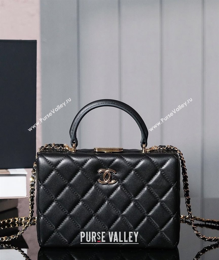 Chanel Lambskin Vanity Case Bag Black 2025A (yezi-240808035)