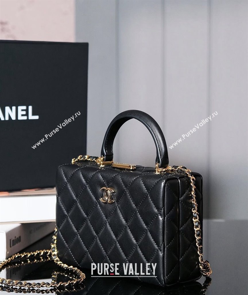 Chanel Lambskin Vanity Case Bag Black 2025A (yezi-240808035)