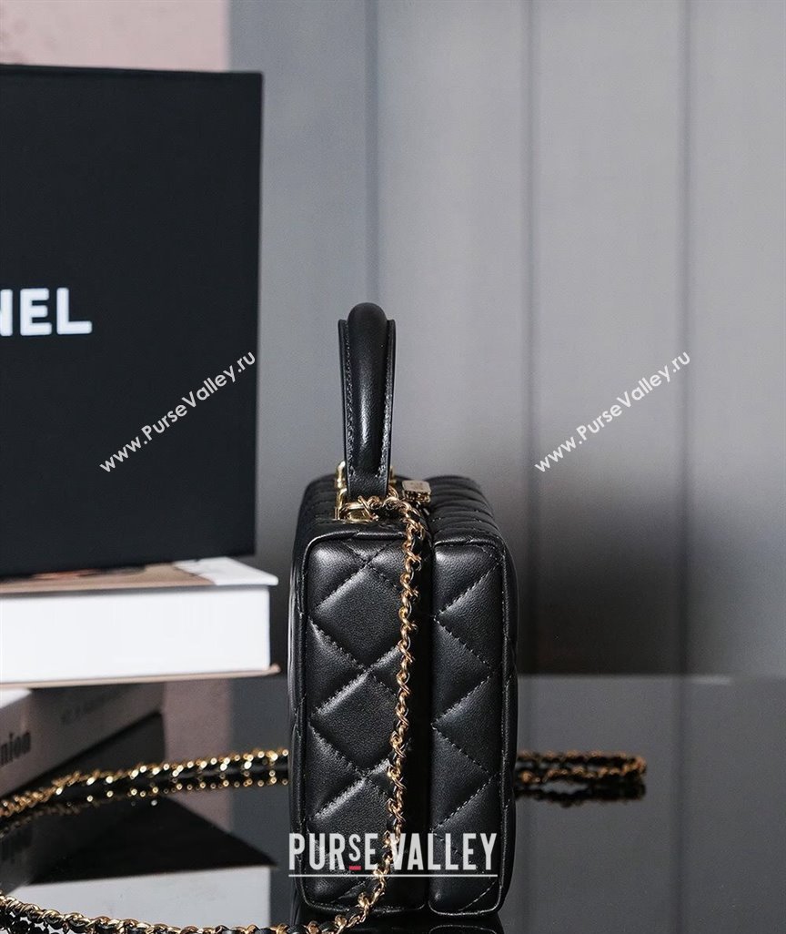 Chanel Lambskin Vanity Case Bag Black 2025A (yezi-240808035)