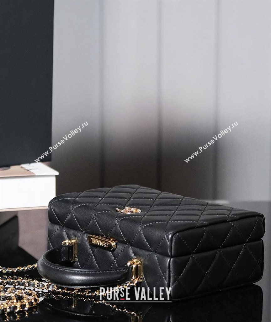 Chanel Lambskin Vanity Case Bag Black 2025A (yezi-240808035)