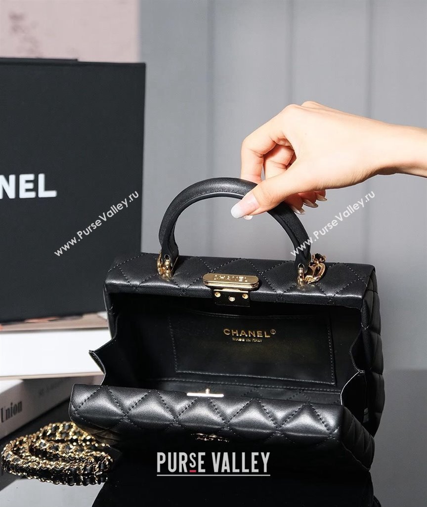 Chanel Lambskin Vanity Case Bag Black 2025A (yezi-240808035)