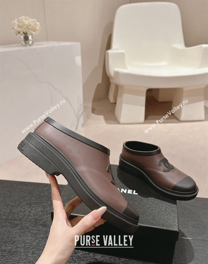 Chanel Rubber Ankle Rain Boots Brown 2024 081702 (MD-240817008)