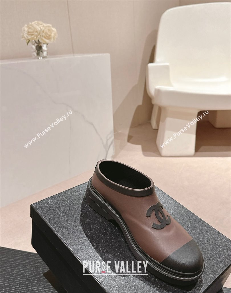 Chanel Rubber Ankle Rain Boots Brown 2024 081702 (MD-240817008)