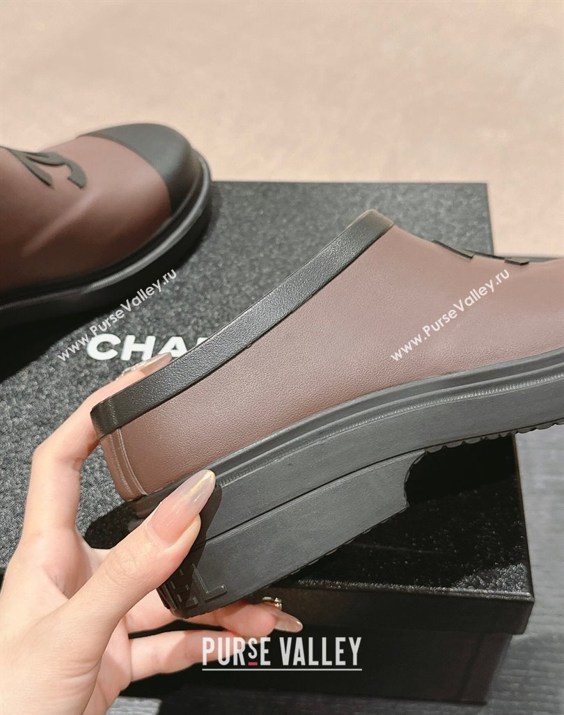 Chanel Rubber Ankle Rain Boots Brown 2024 081702 (MD-240817008)