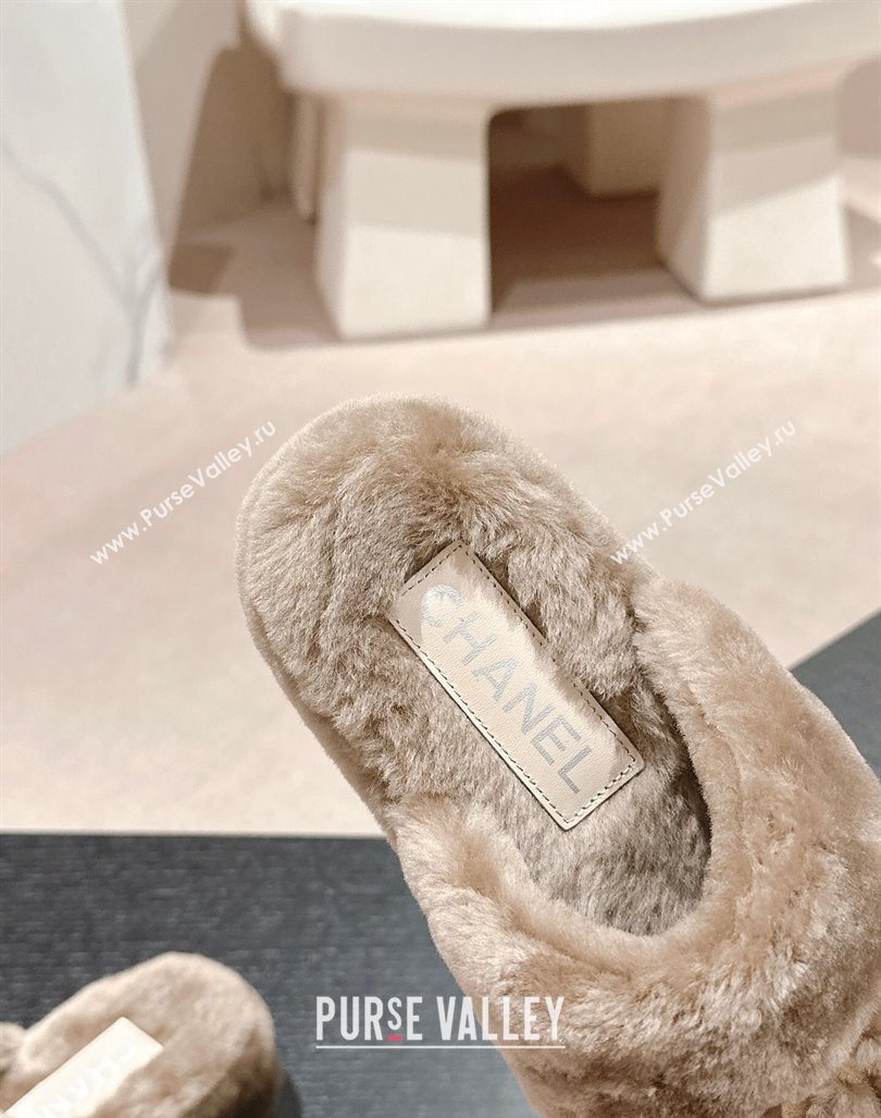 Chanel Wool Platform Mules Grey 2024 081703 (MD-240817018)