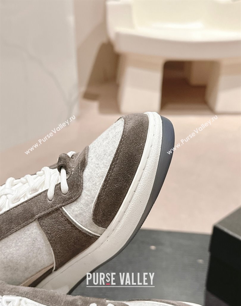 Chanel Wool Fabric and Suede Sneakers Grey 2024 081704 (MD-240817021)