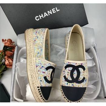 Chanel Tweed Grosgrain Espadrilles Flat Multicolor 2024 081624 (MD-240816024)